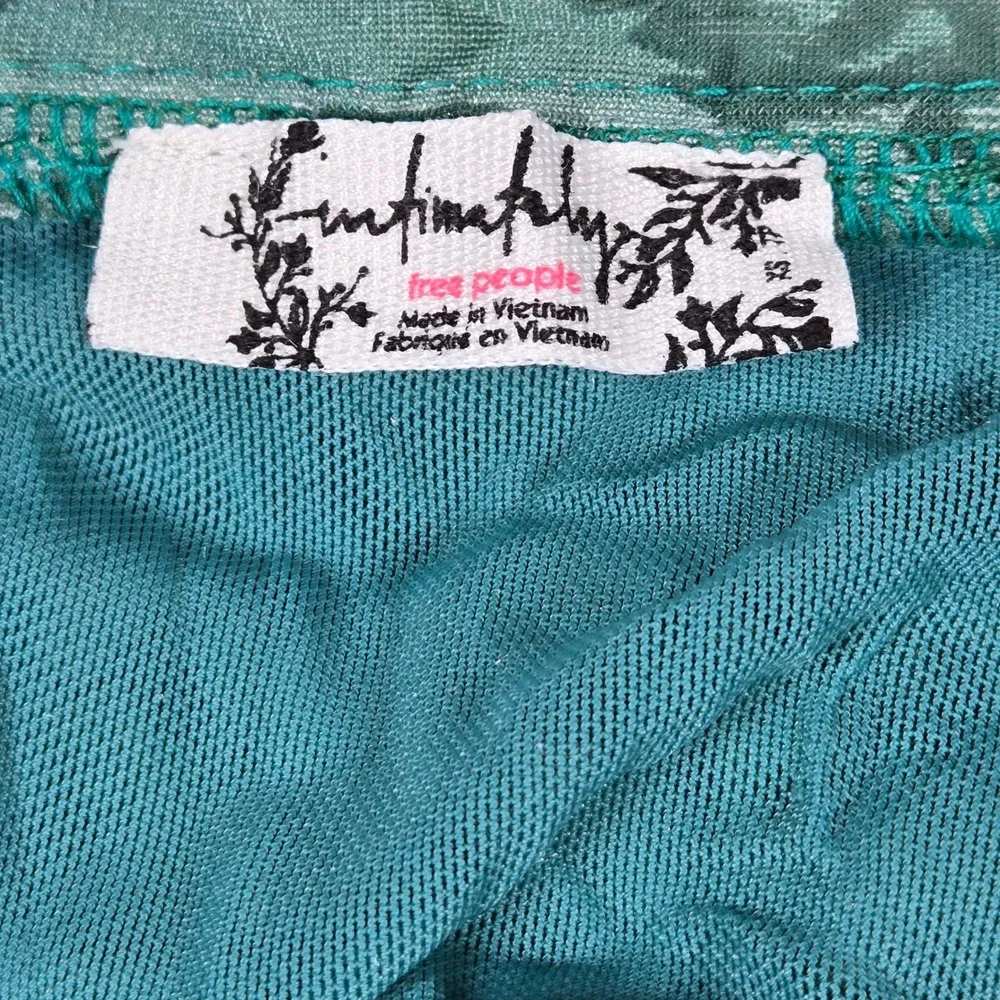 Free People Snow Angel Micro Combo Green Floral‎ Velvet Shorts XS OB2098978